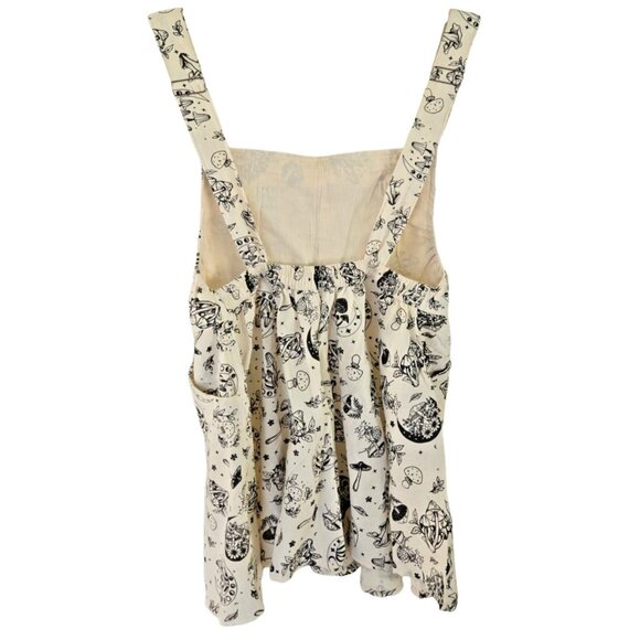 Karma Nepal Wide Leg Romper One Size Mushroom Celestial Overalls - Picture 2 of 6